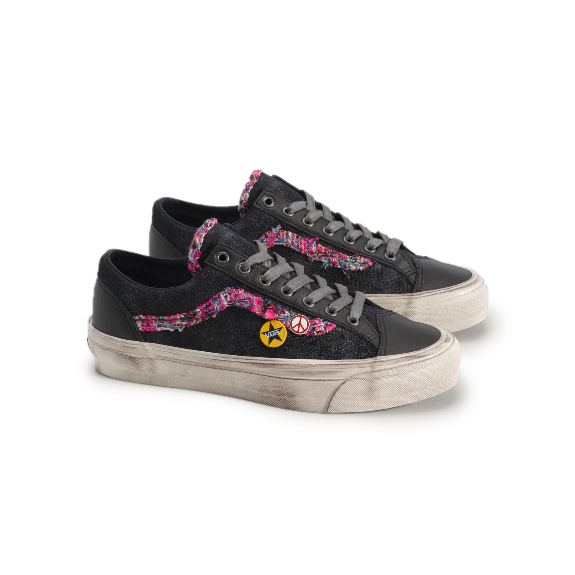 Souvenir Faded Black Sneakers on a white background
