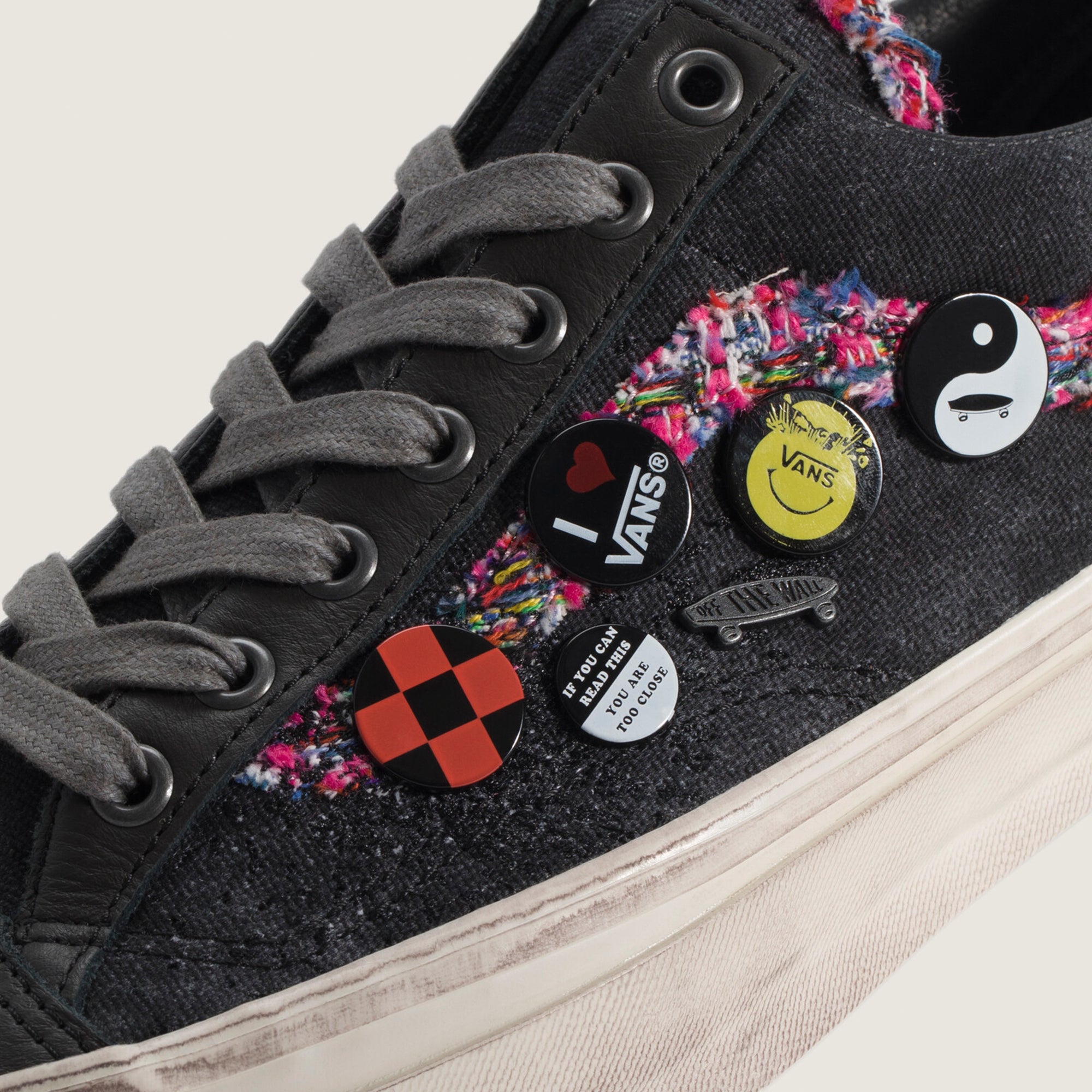 Souvenir Faded Black Sneakers on a white background