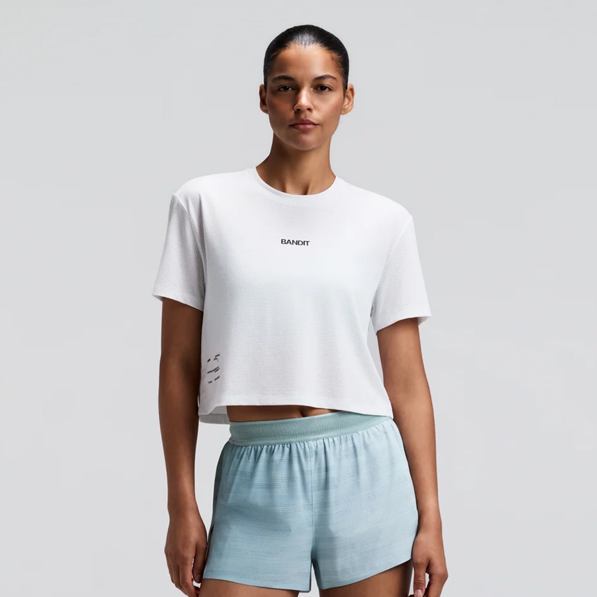 Bandit Running Womens MicroMesh Cropped Tee