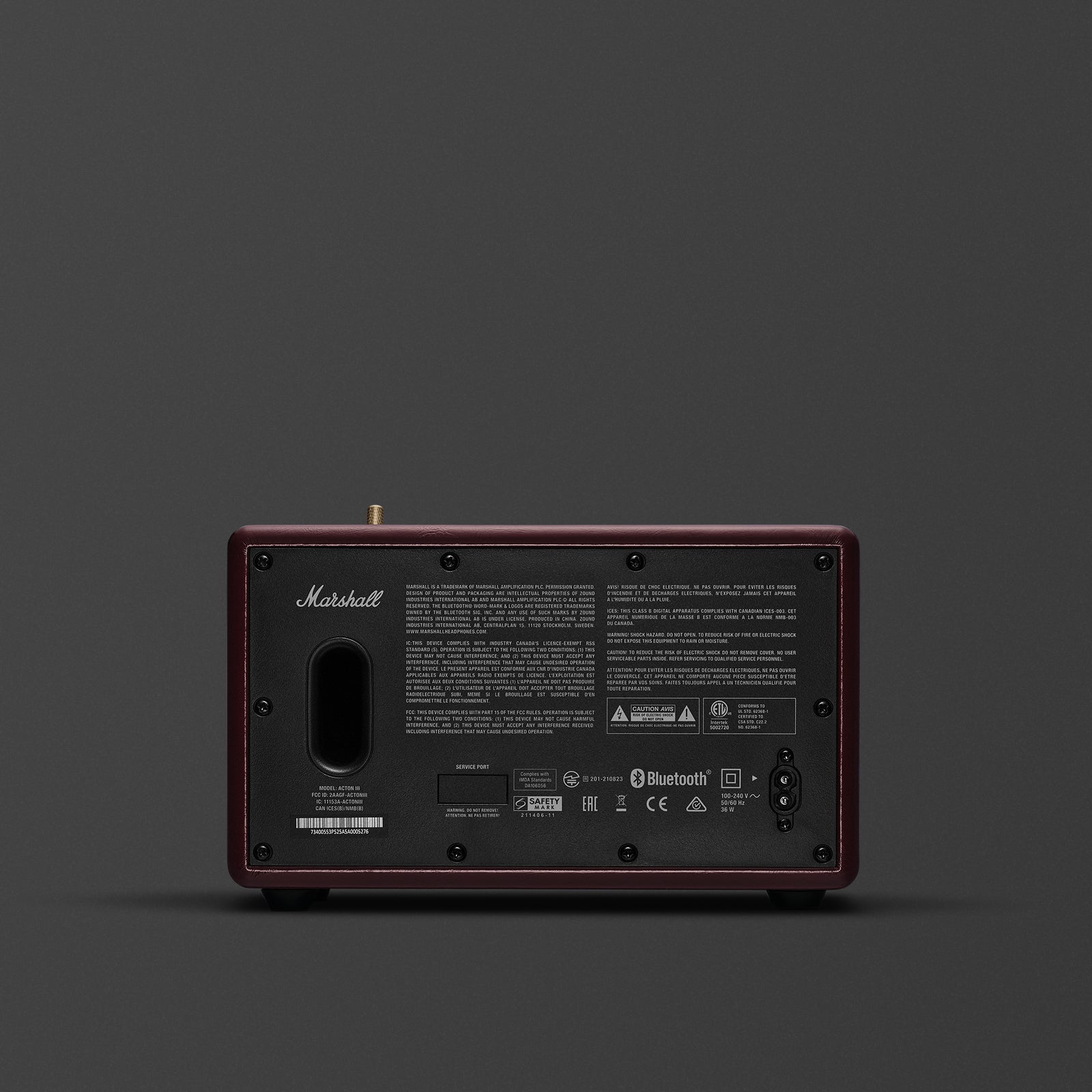 Marshall Acton III Burgundy Speaker