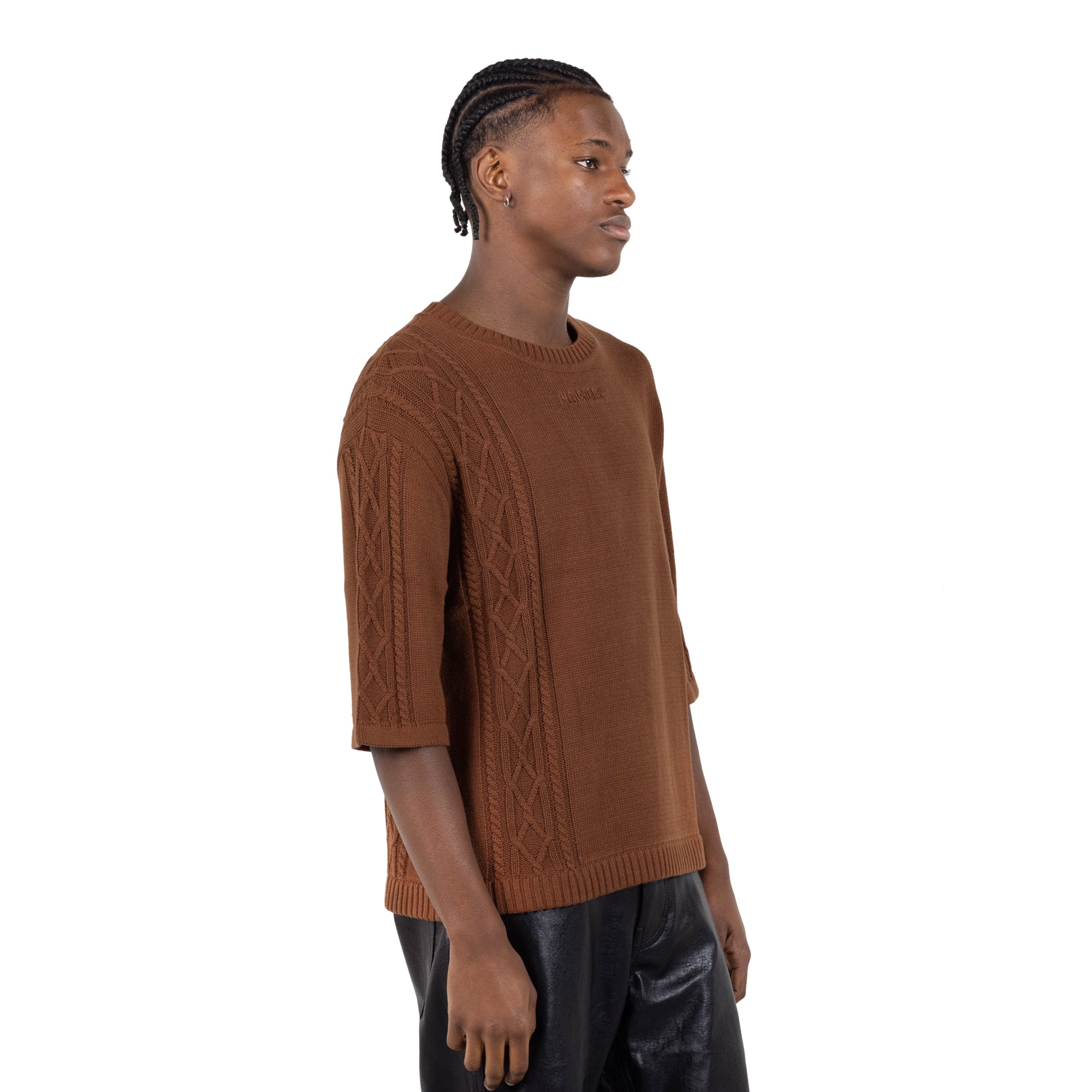 Pleasures Mens Charlie Mock Neck Knit Shirt