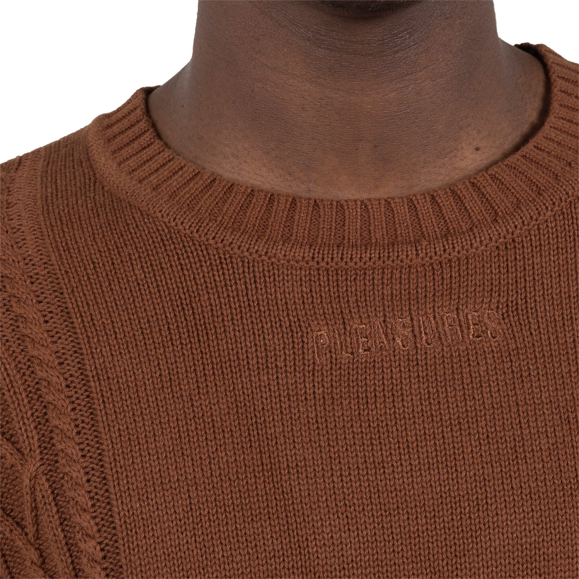 Pleasures Mens Charlie Mock Neck Knit Shirt