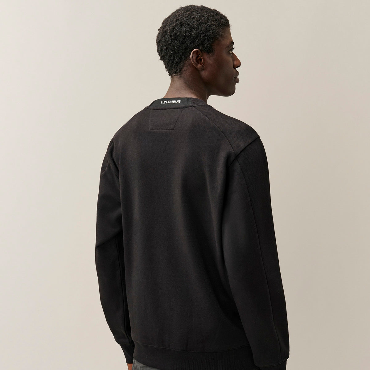 C.P. Company Mens Diagonal Raised Fleece  Lens Sweatshirt