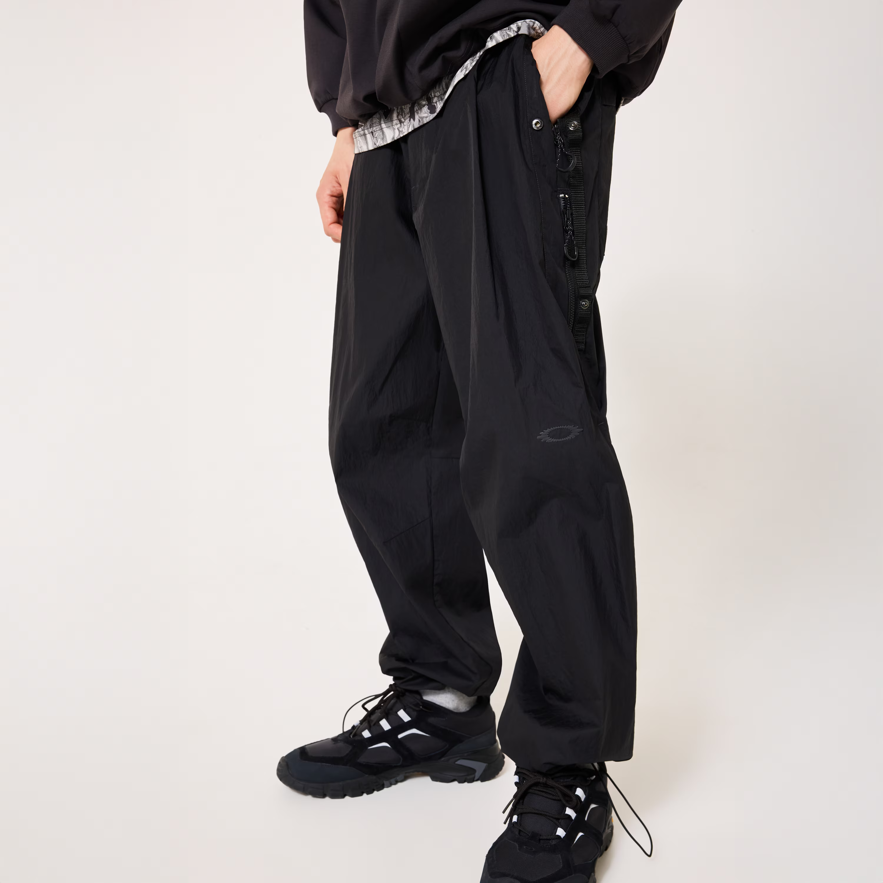 person wearing black pants