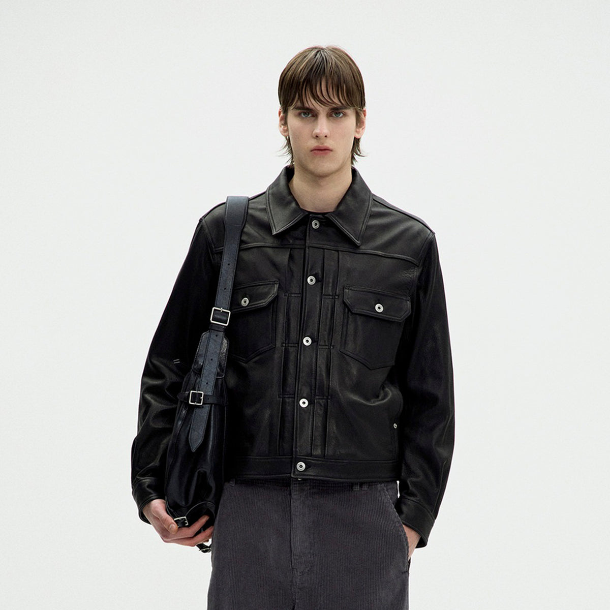 Coor Mens Goat Skin Pocket Trucket Jacket