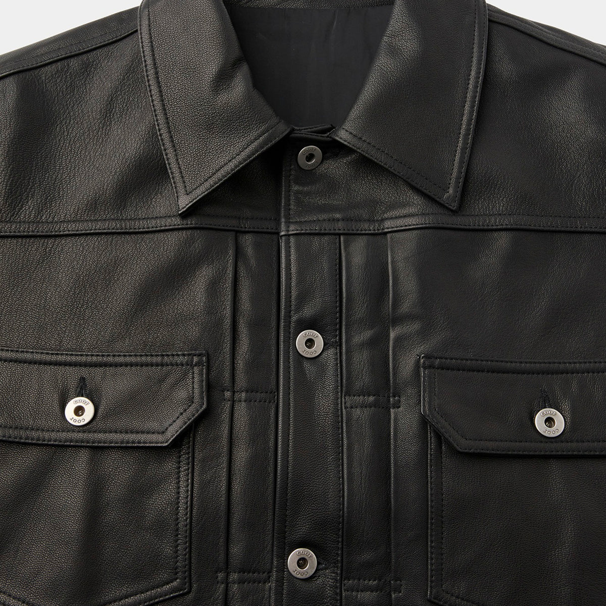 Coor Mens Goat Skin Pocket Trucket Jacket