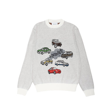 Palmes Mens Cars Knitted Sweater 'Off-White'