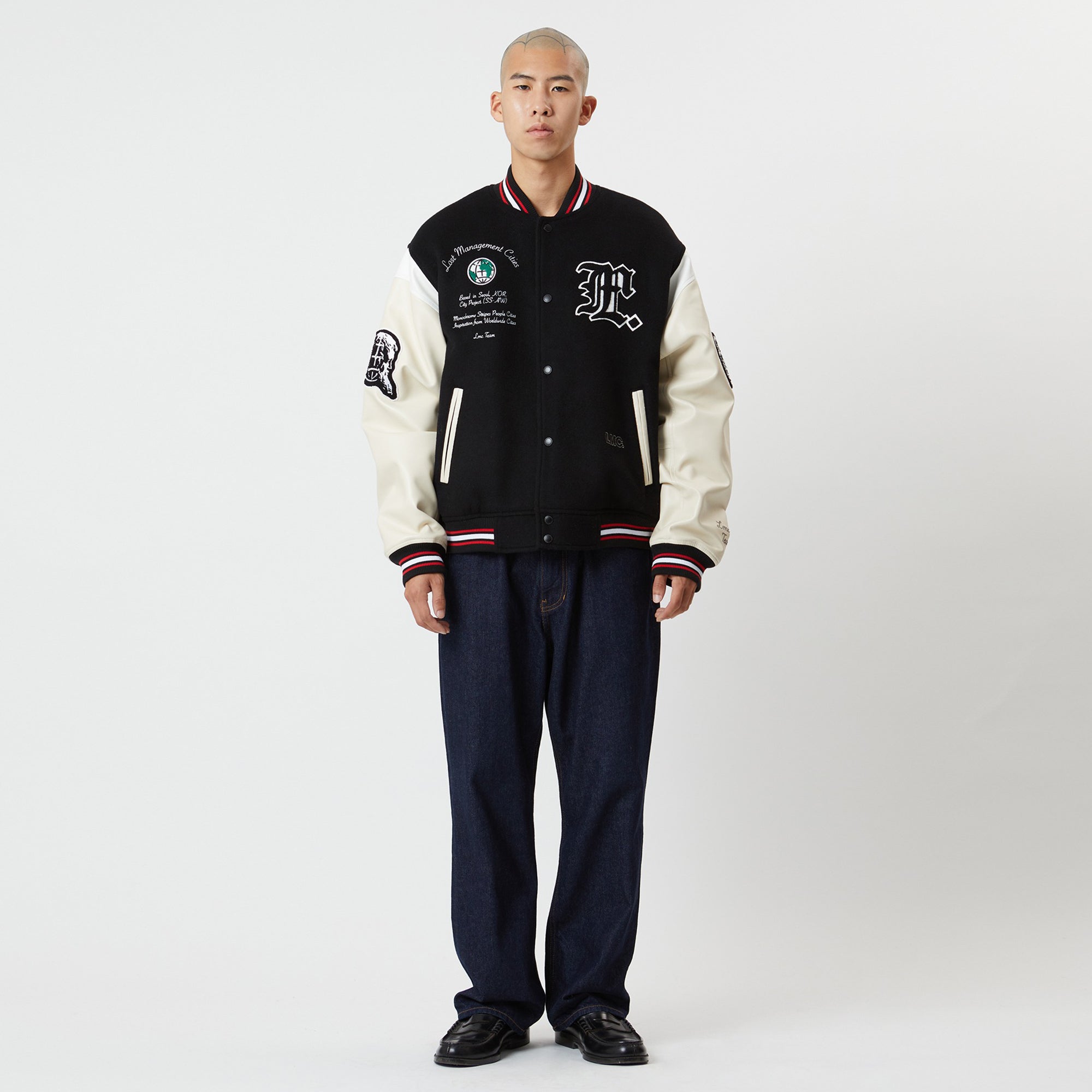 LMC Mens Team Wool Varsity Jacket 'Black'