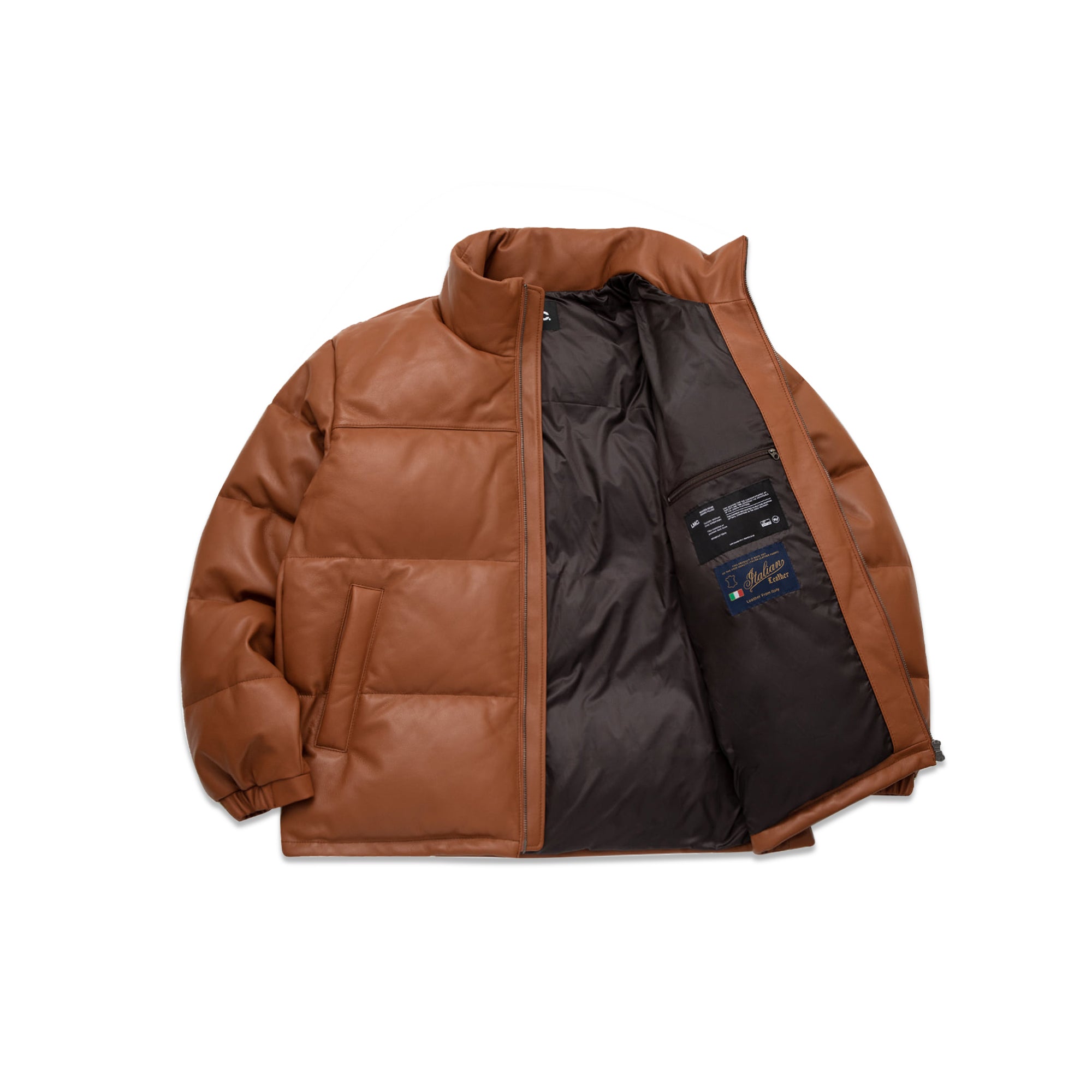 Lost Management Cities Mens OG Leather Puffer Duck Down Parka