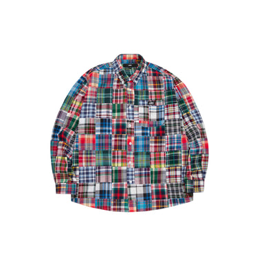 Lost Management Cities Mens Madras Patchwork Shirt