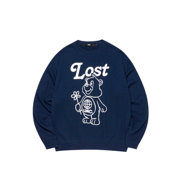 Lost Management Cities Mens Flower Bear Sweatshirt