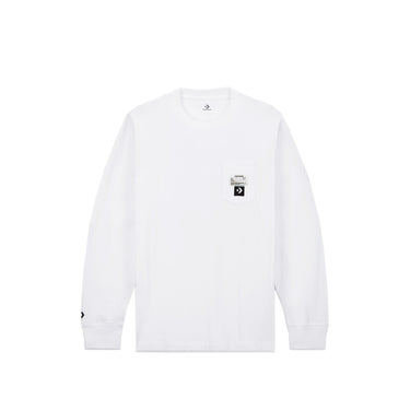 Converse Mens Josh Vides Long Sleeve Pocket Tee 'White'