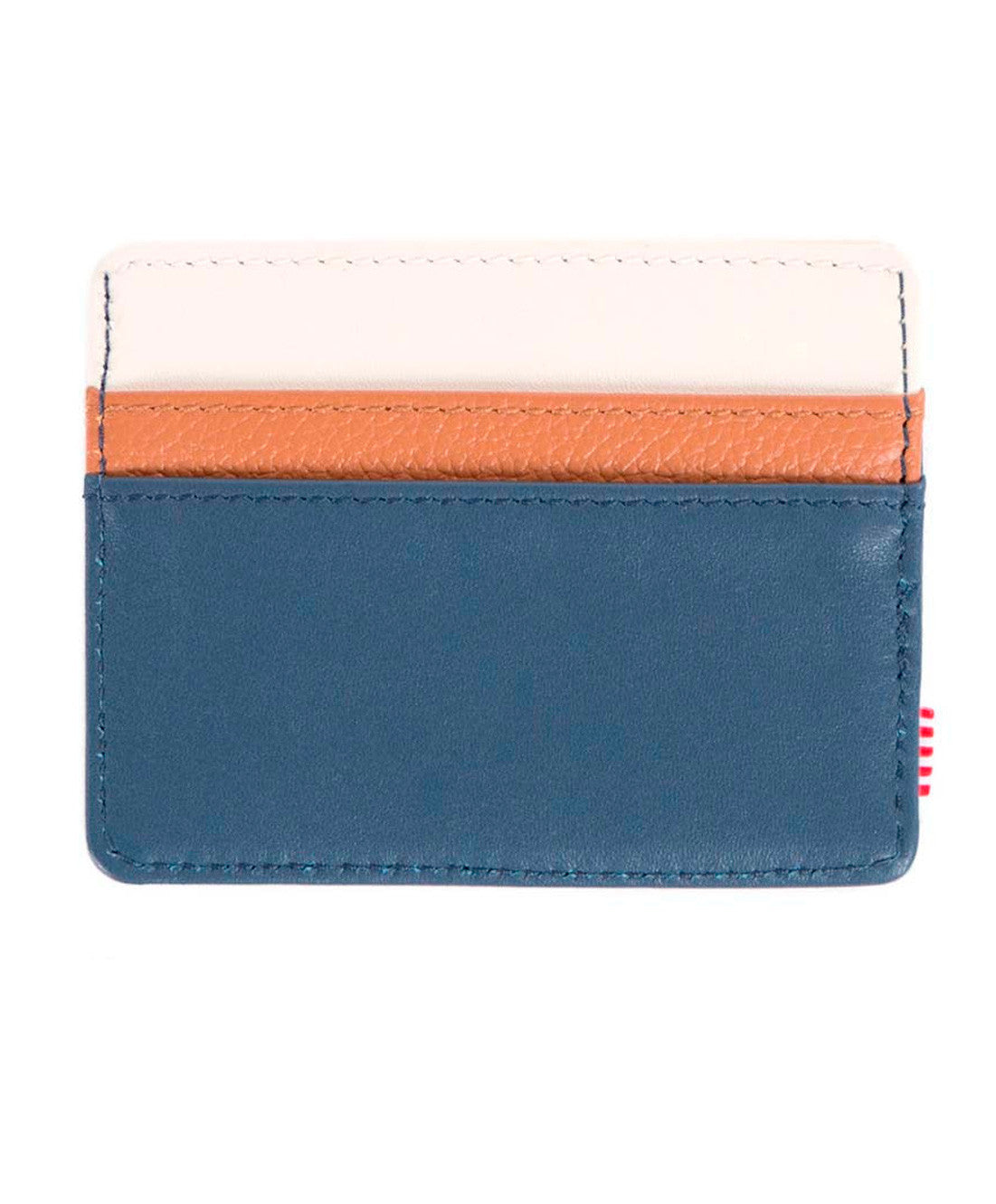 Herschel Supply Co.: Charlie Wallet Leather (Navy Smooth Leather/Bone Smooth/Tan Pebble)