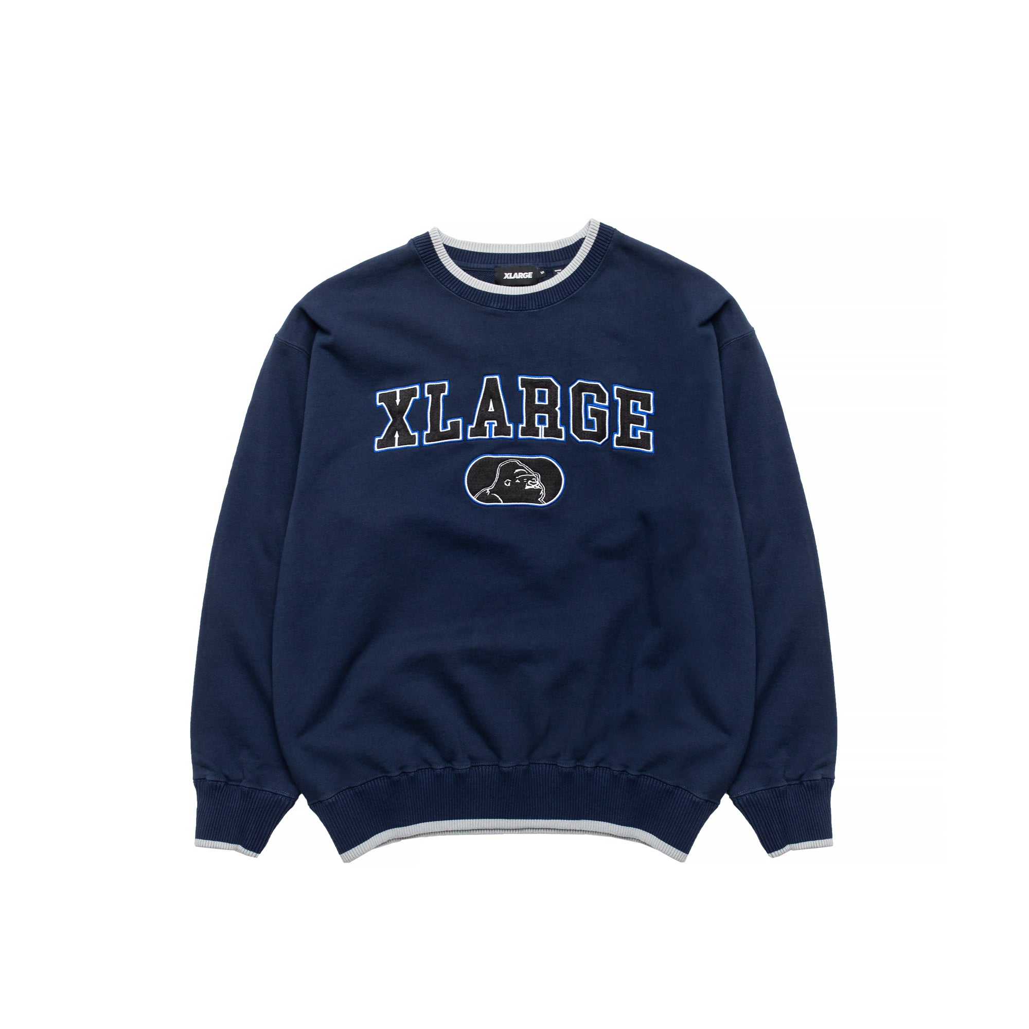 X-Large Mens Felt Logo Crewneck Sweatshirt