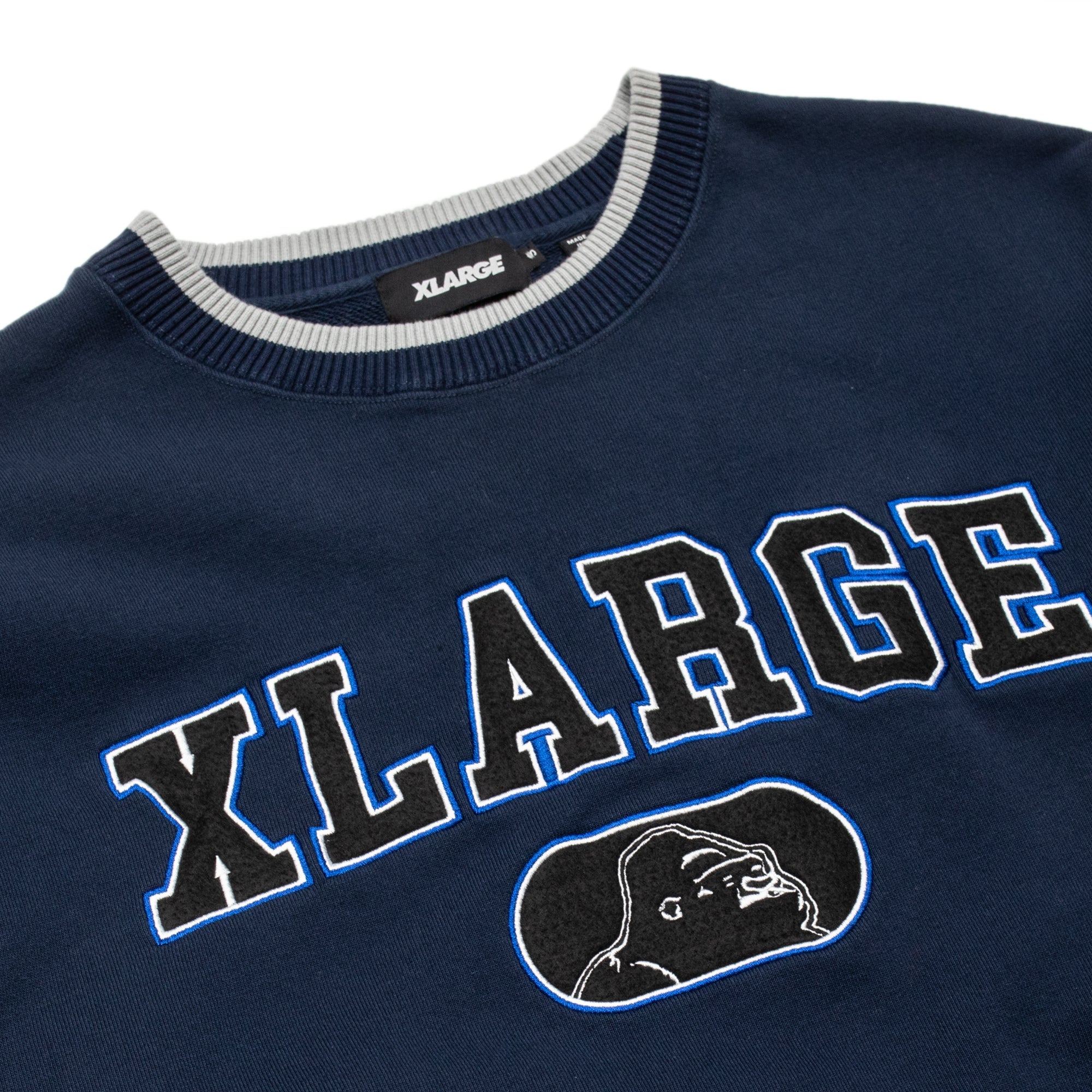 X-Large Mens Felt Logo Crewneck Sweatshirt