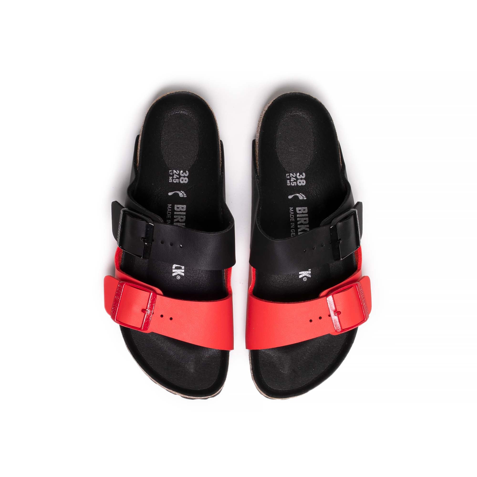 Birkenstock Mens Arizona Split 'Black/Red' Sandals