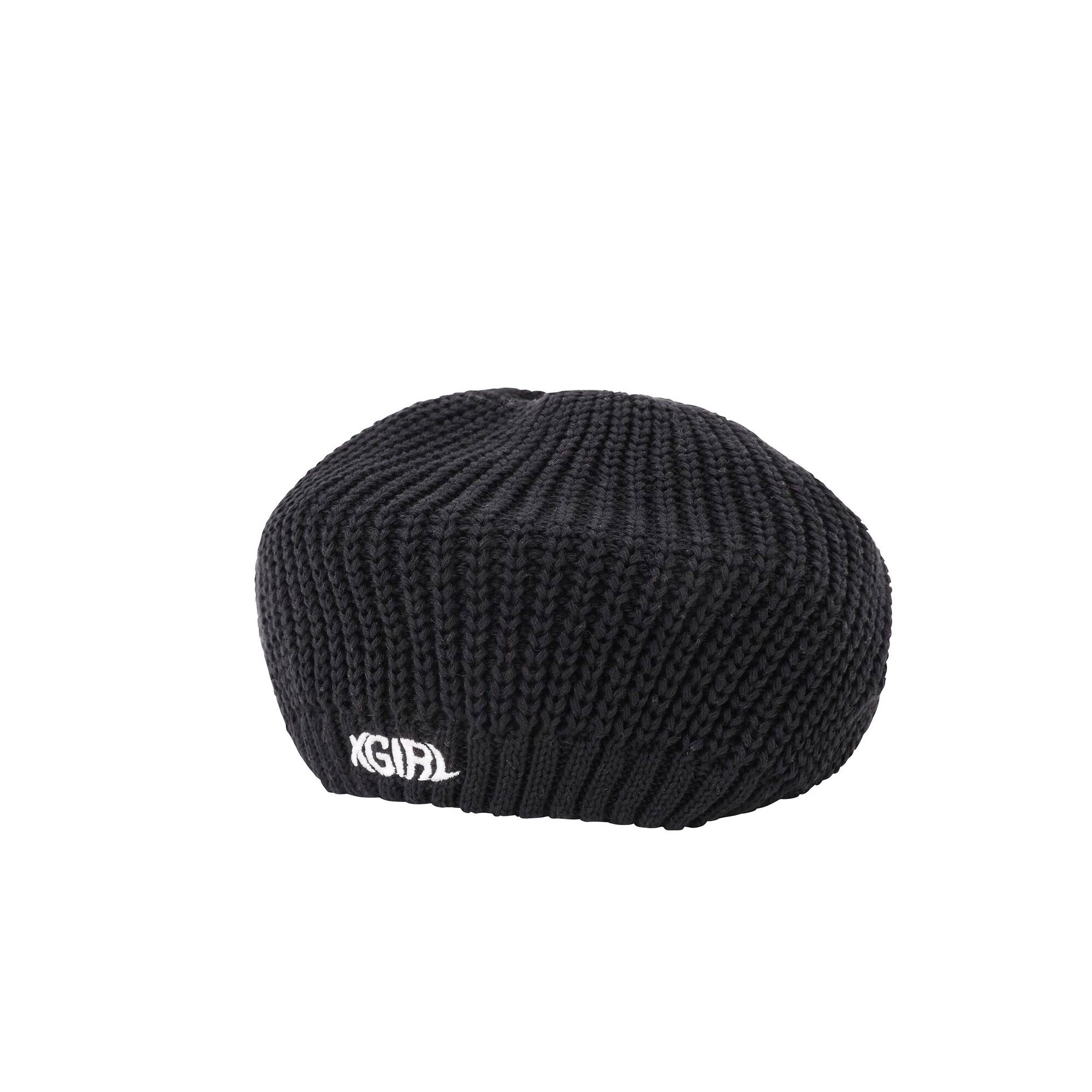 X Girl Womens Rib Knit Beret (Black)