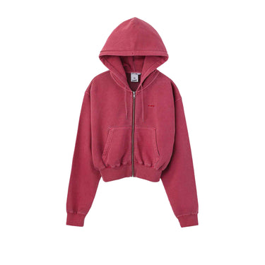 X Girl Womens Pigment Dyed Zip Up Hoodie