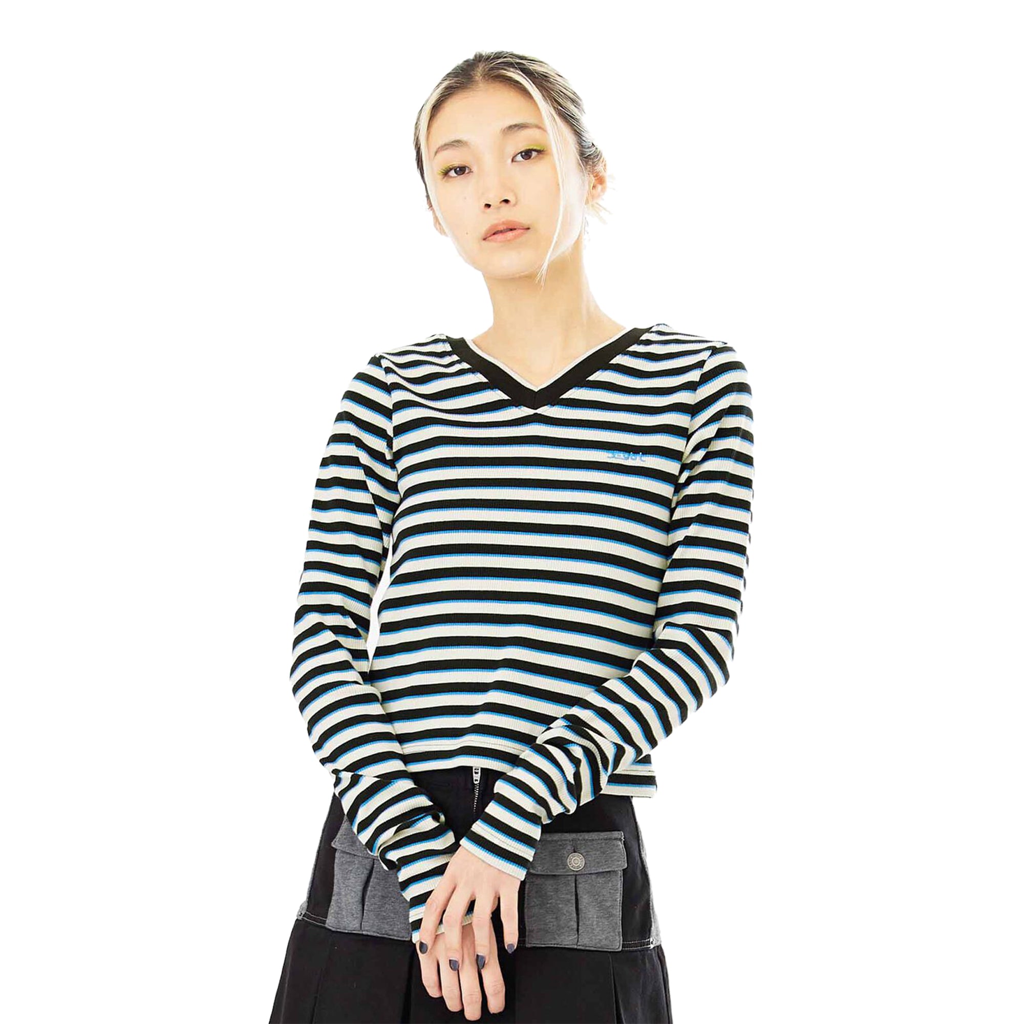 X-Girl Womens Multi Stripe Compact Top