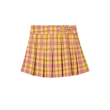 X-Girl Womens Plaid Pleated Mini Skirt