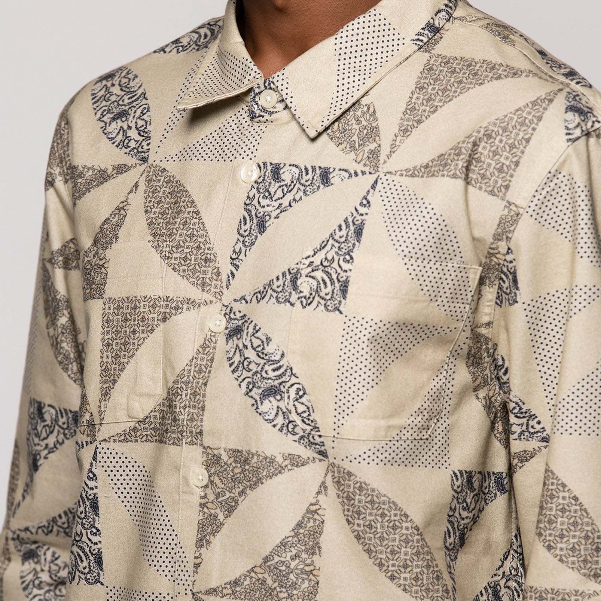 Stussy Quilt Pattern Shirt