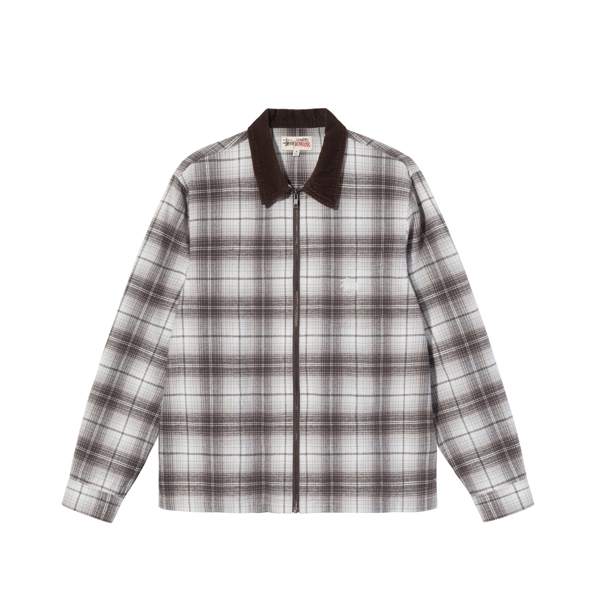 Stussy Mens Frank Plaid Zip LS Shirt 'Brown' – Extra Butter