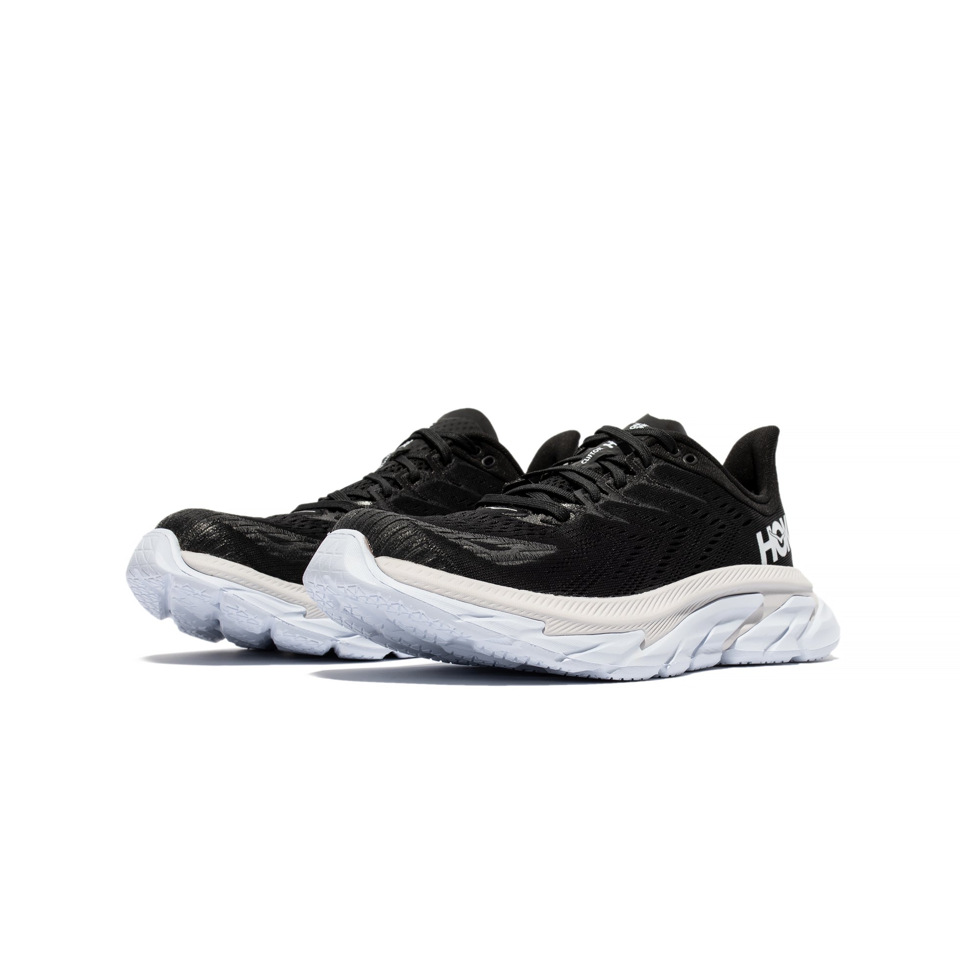 Hoka One One Mens Clifton Edge Shoes 'Black/White'