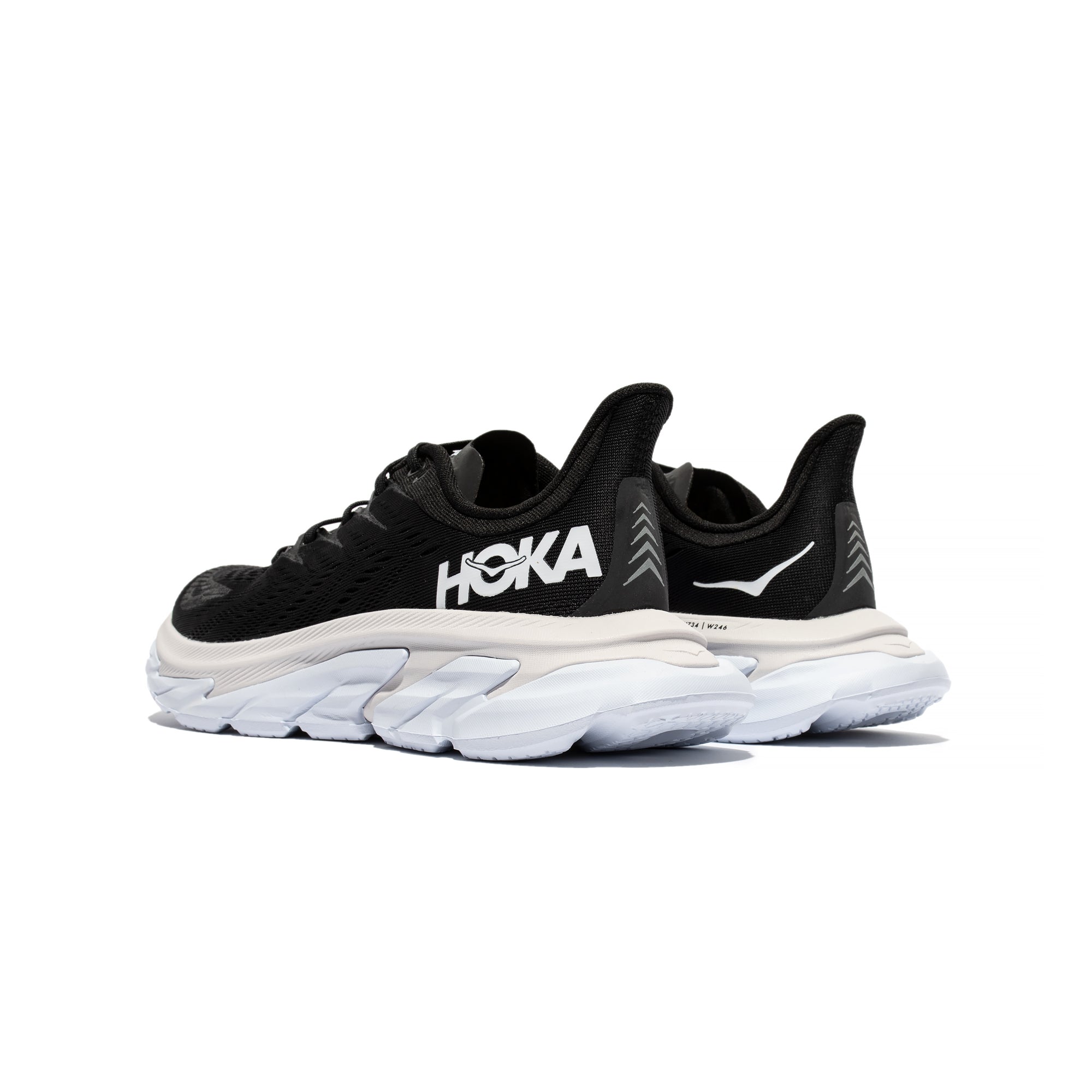 Hoka One One Mens Clifton Edge Shoes 'Black/White'