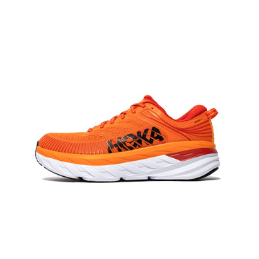 Hoka Mens Bondi 7 Shoes 'Persimmon Orange/Fiesta'