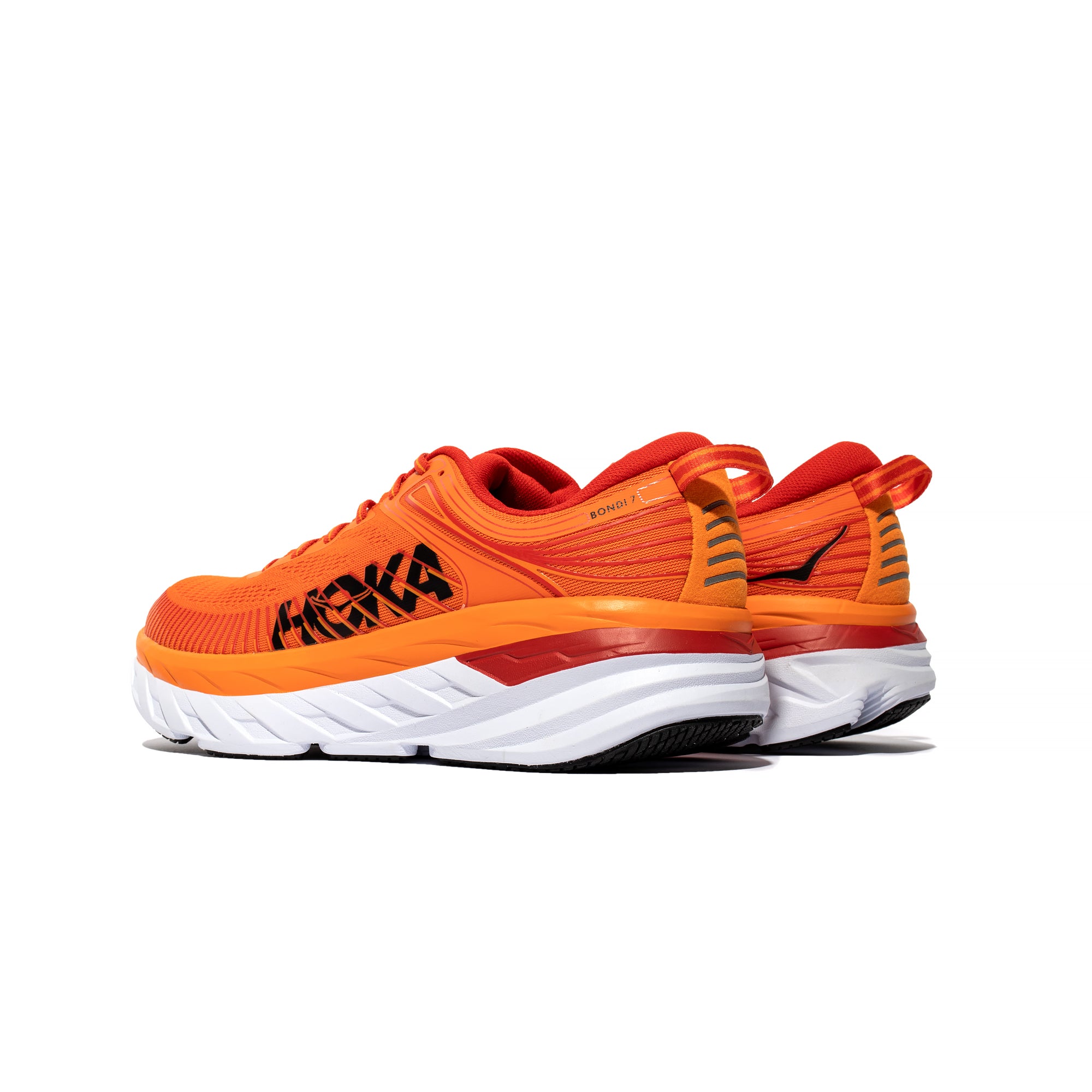 Hoka Mens Bondi 7 Shoes 'Persimmon Orange/Fiesta'