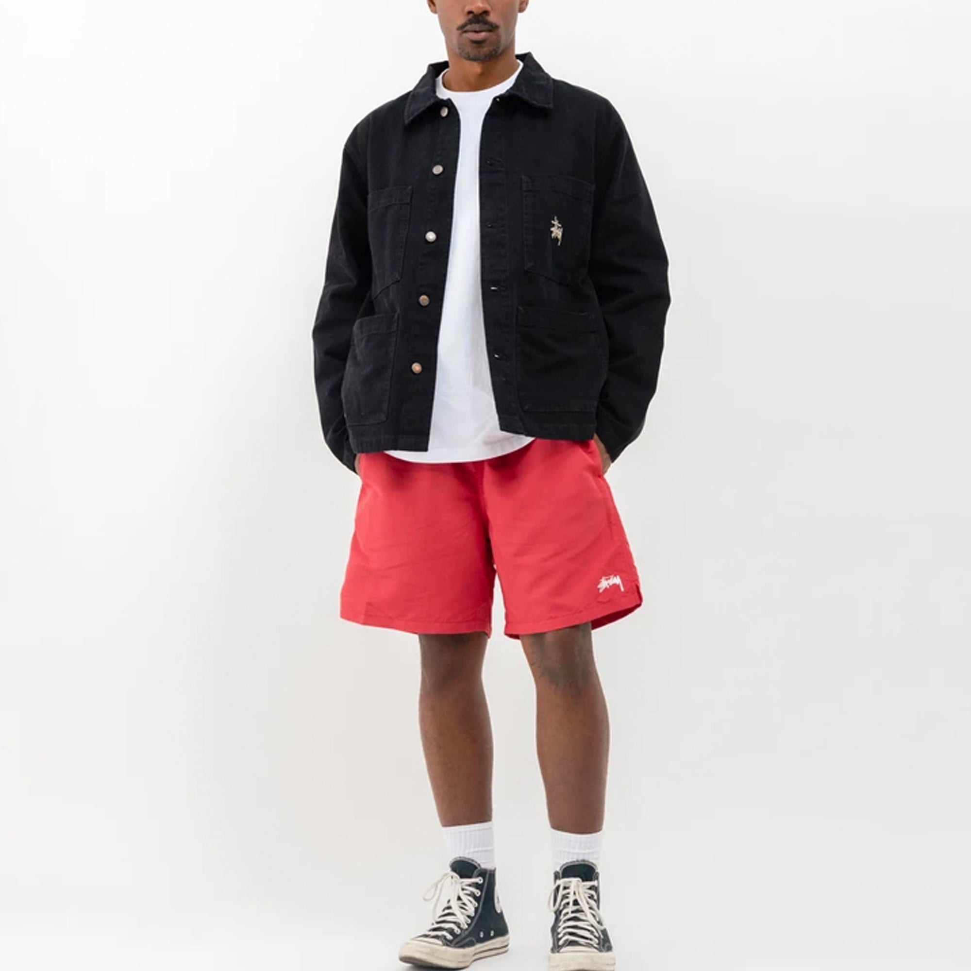 Stussy Mens Stock Water Shorts 'Red'