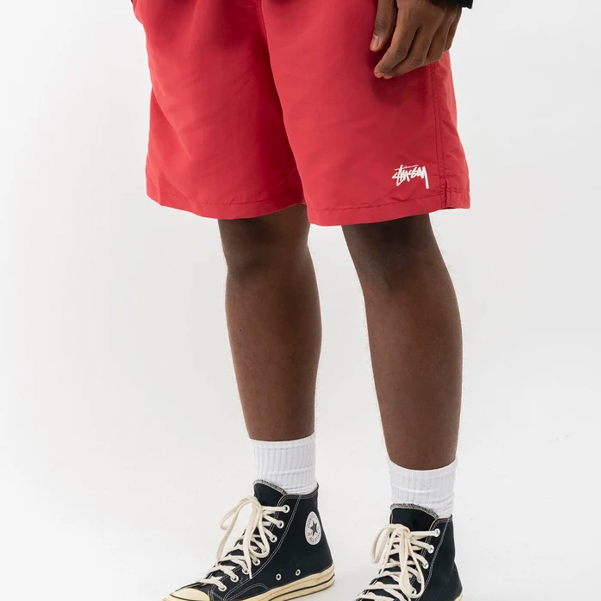 Stussy Mens Stock Water Shorts 'Red'