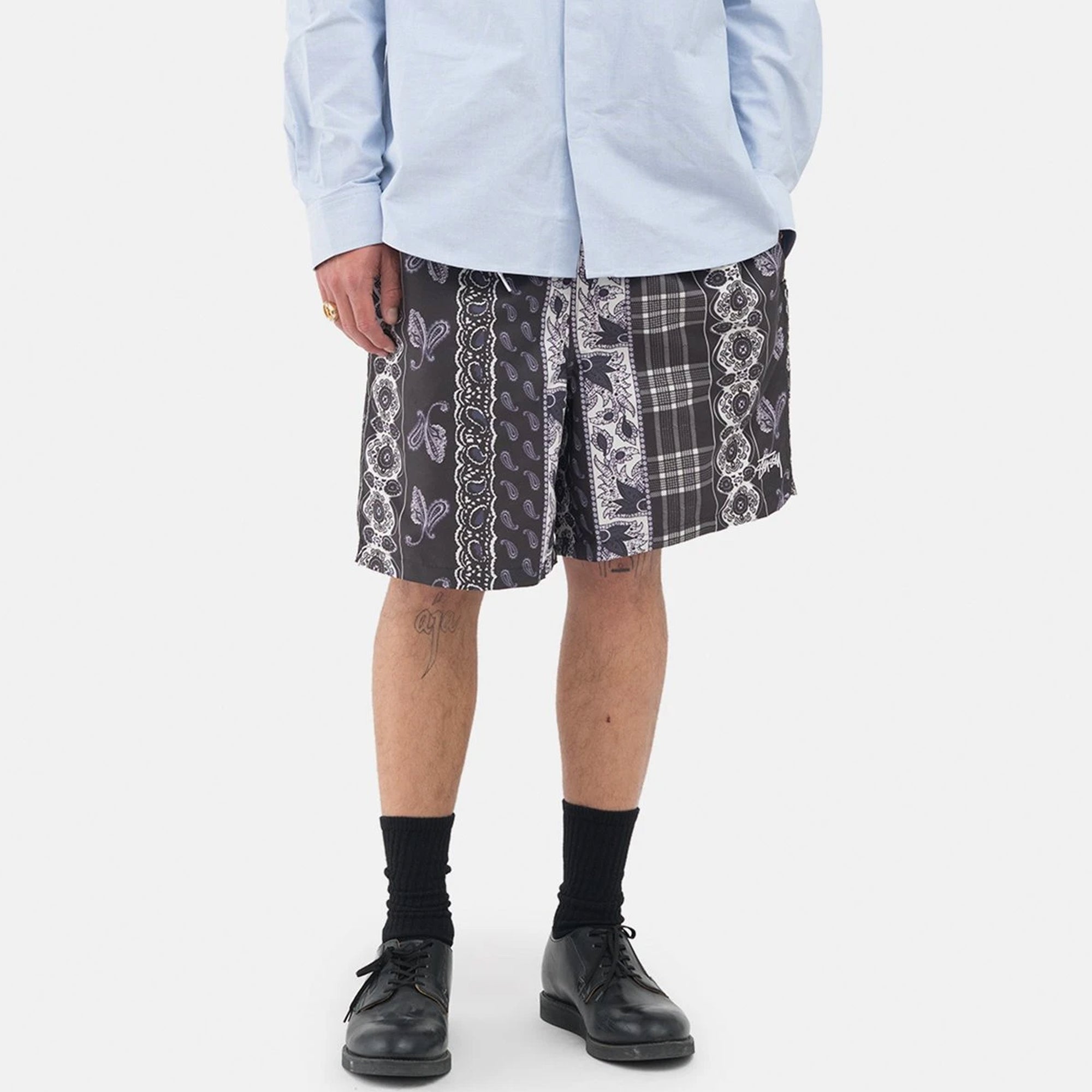 Stussy Mens Paisley Plaid Water Short 'Black'