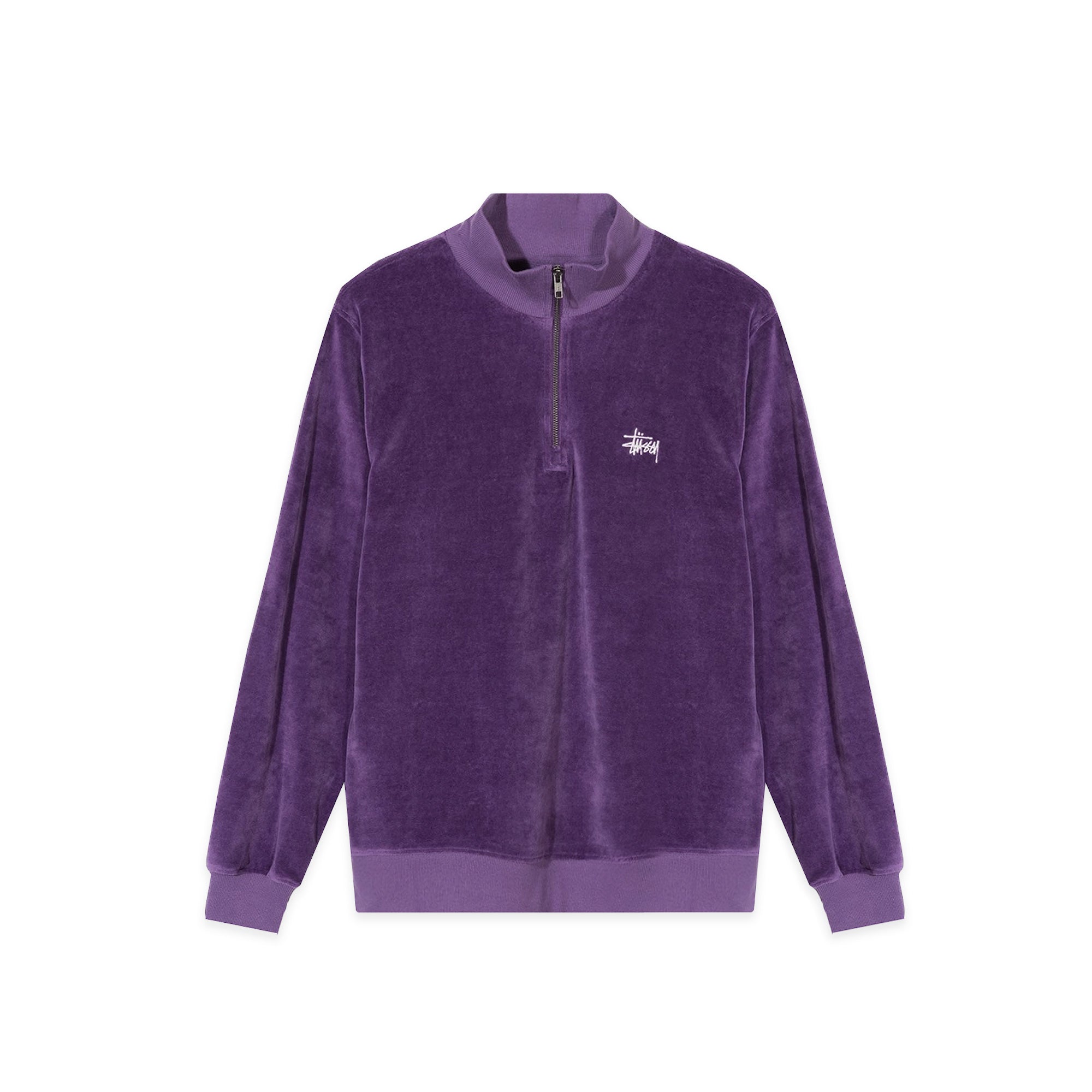 Stussy Velour LS Mock Zip [1140134]