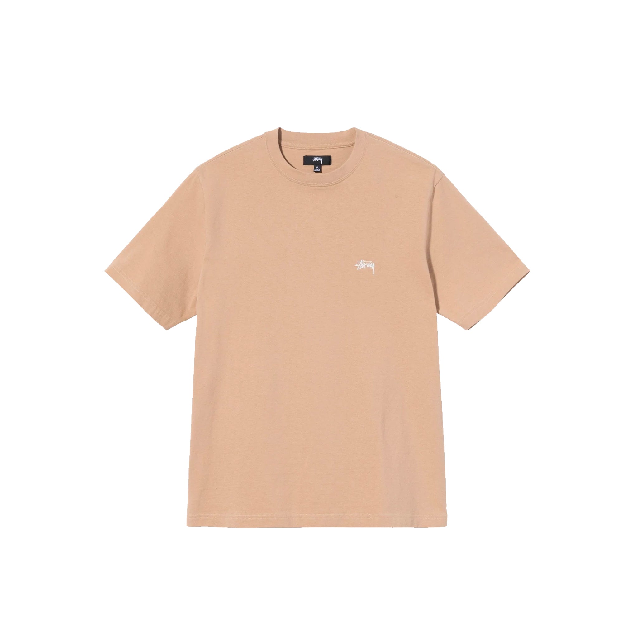 Stussy Mens Stock Logo SS Crew 'Beige'