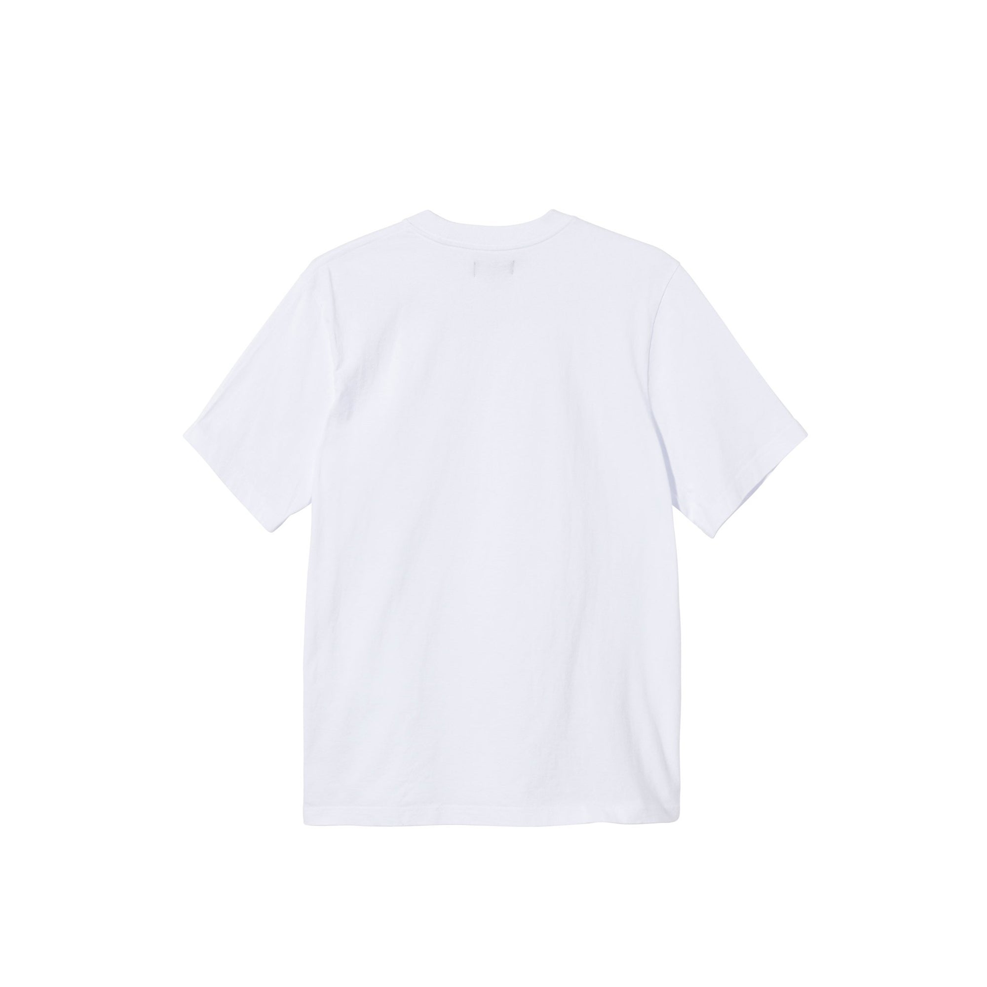 Stussy Mens Stock Logo White SS Crew