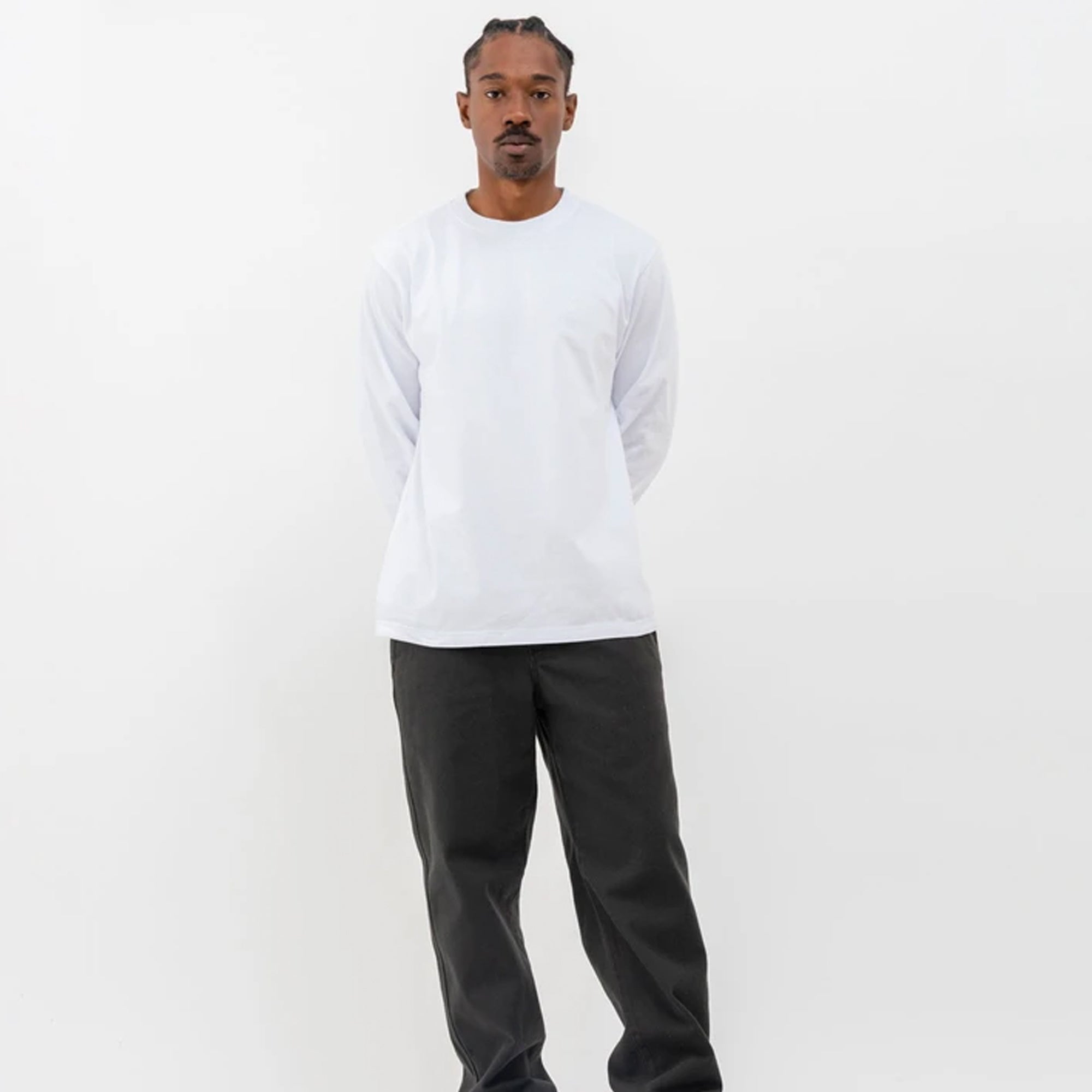 Stussy Mens Stock Logo LS Crew