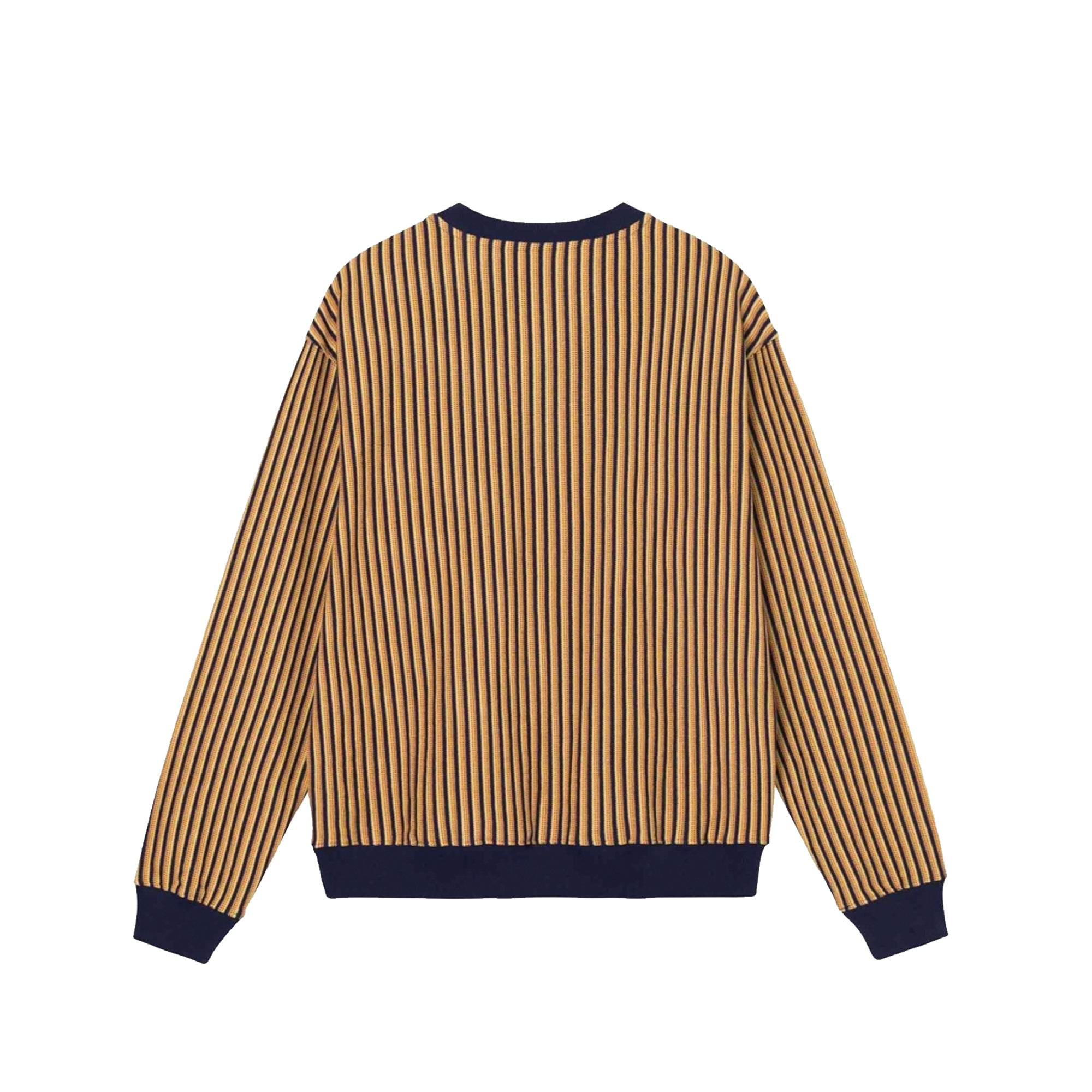 Stussy Mens Vertical Dot Striped LS Crew 'Navy'