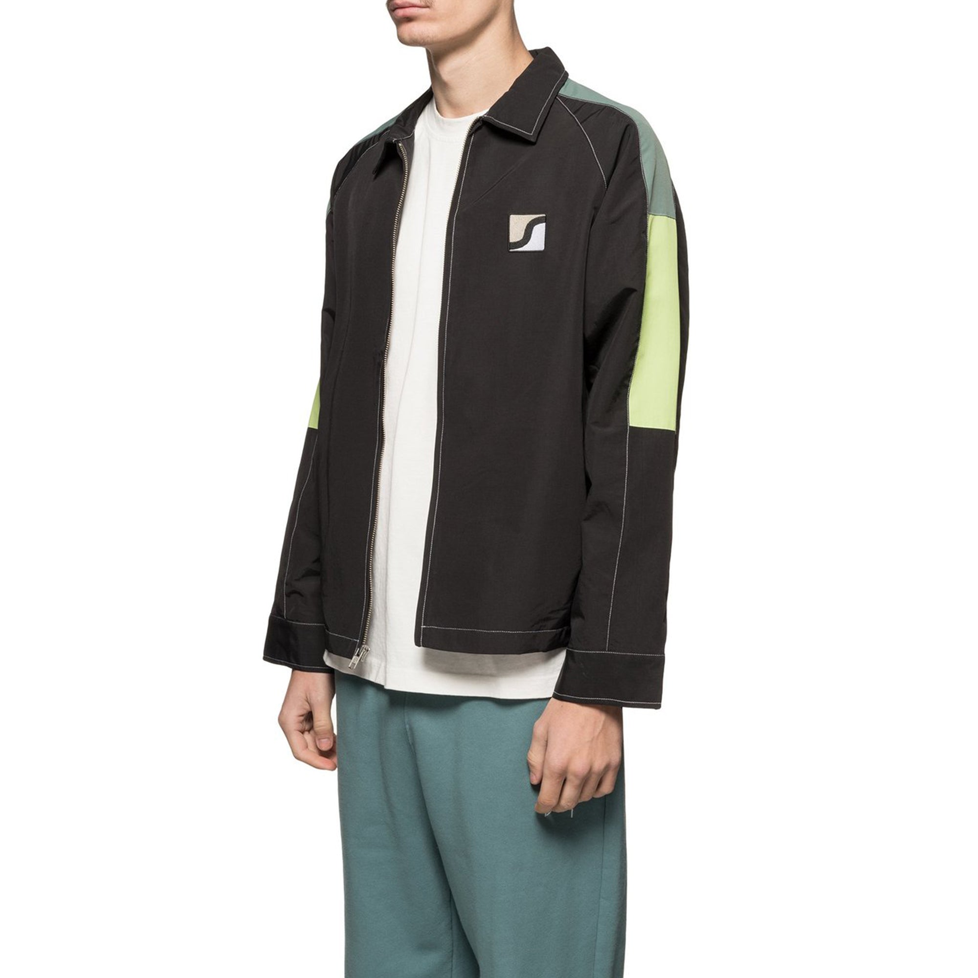 Stussy Mens Panel Zip Nylon Jacket