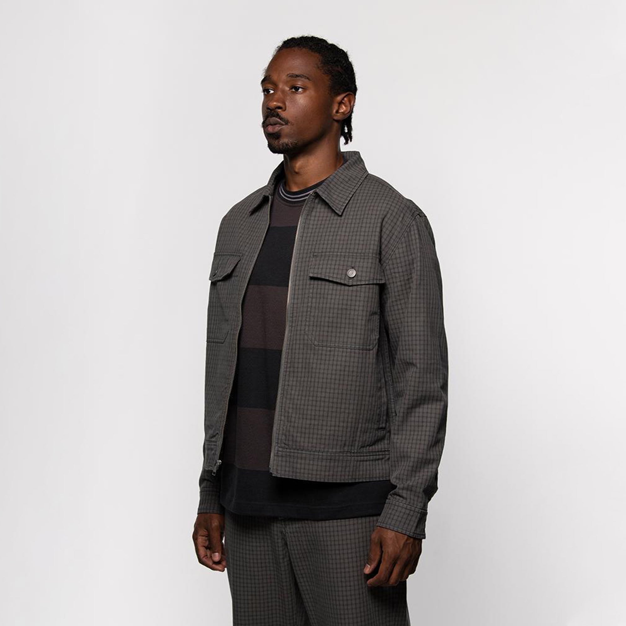 Stussy Mens Check Garage Jacket