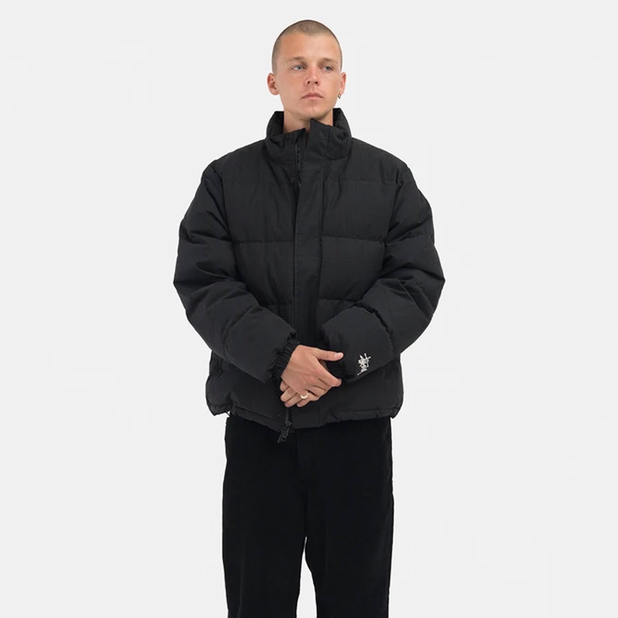 Stussy Mens Solid Puffer Jacket 'Black'