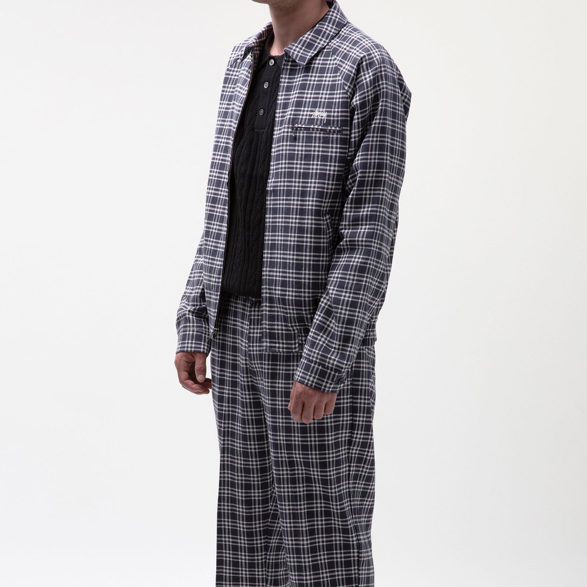 STUSSY PLAID LINEN BRYAN PANT