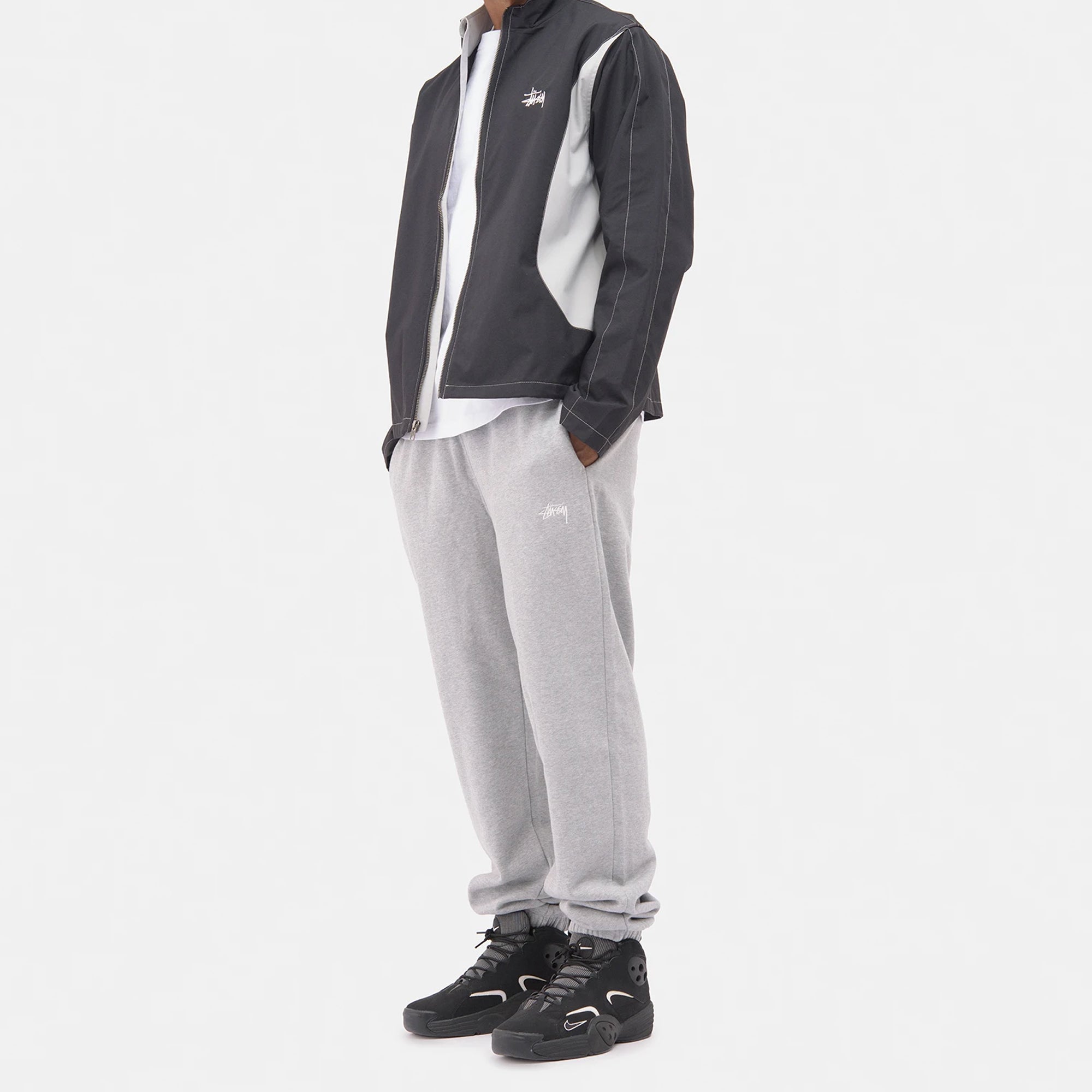 Stussy Mens Stock Logo Pants 'Grey Heather'