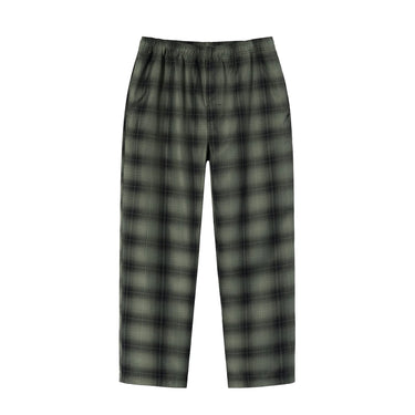 Stussy Mens Shadow Plaid Relaxed Pants 'Olive'