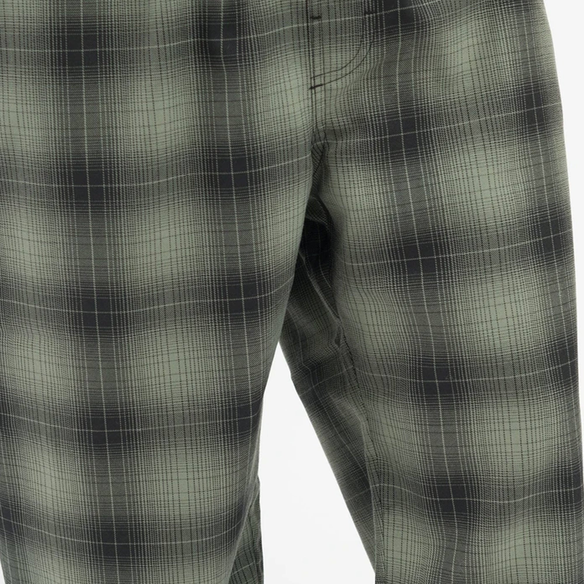 Stussy Mens Shadow Plaid Relaxed Pants 'Olive'