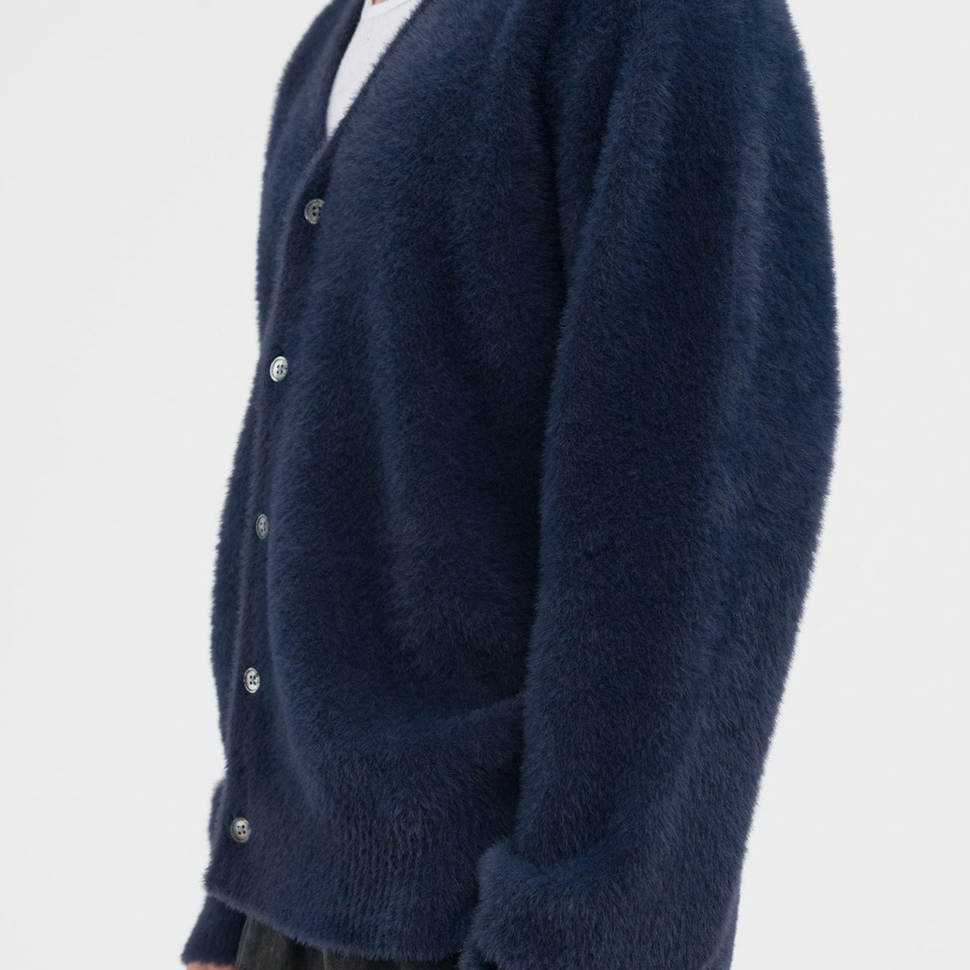 Stussy Mens Shaggy Cardigan 'Deep Navy' – Extra Butter
