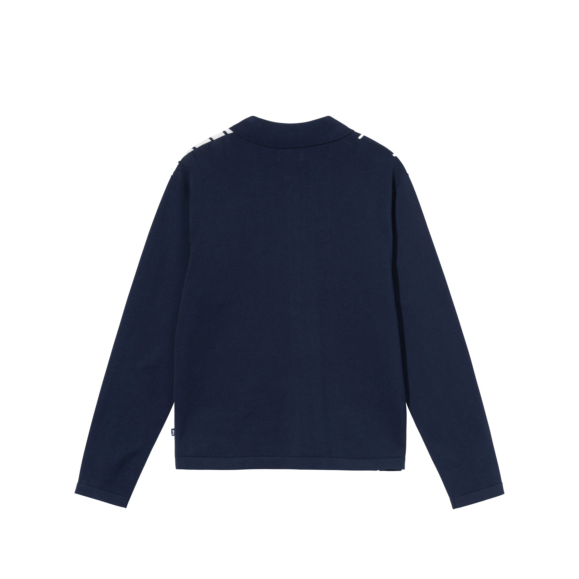 Stussy Mens Striped Knit Shirt 'Navy'