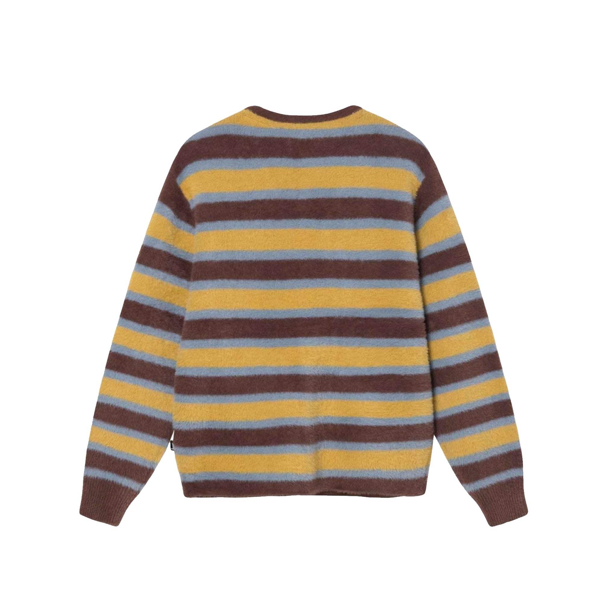 Stussy Mens Horizontal Stripe Cardigan 'Brown'