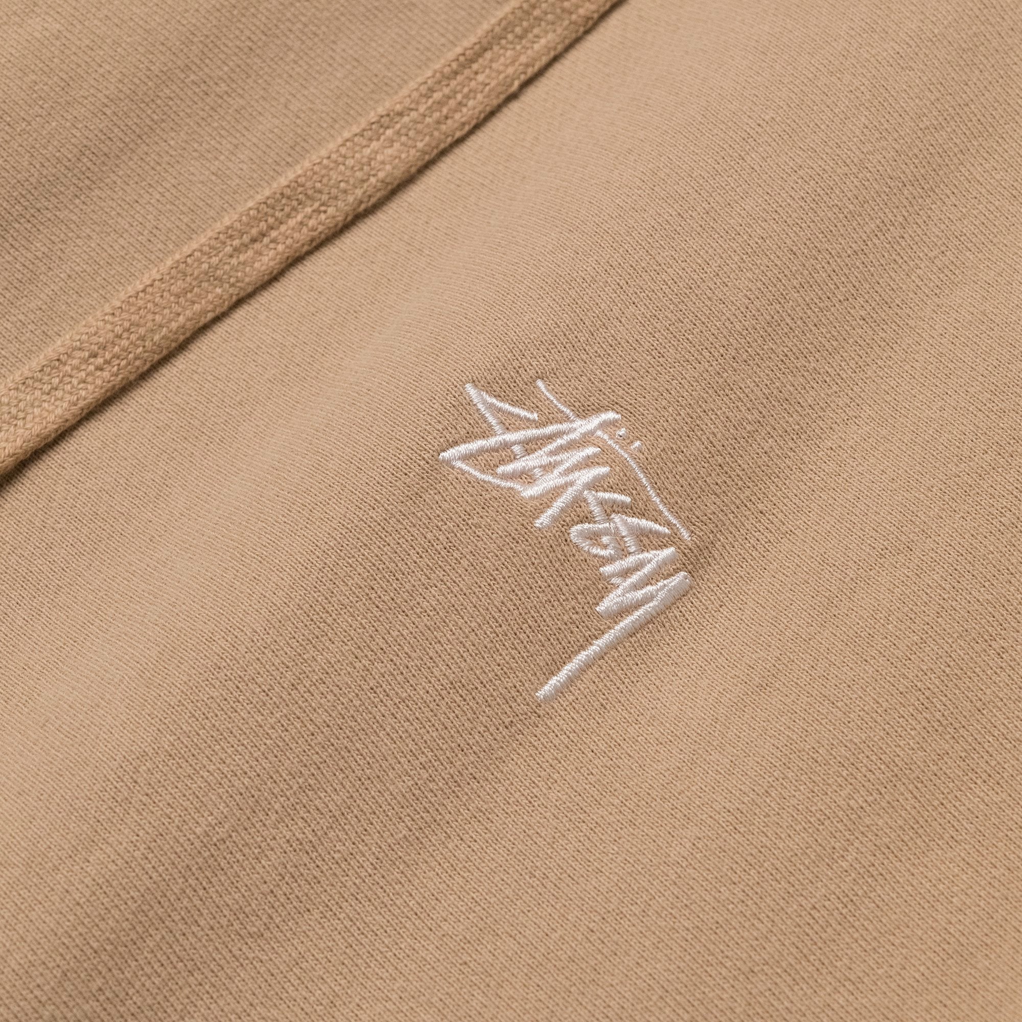 Stussy Mens Stock Logo Hoodie 'Beige'