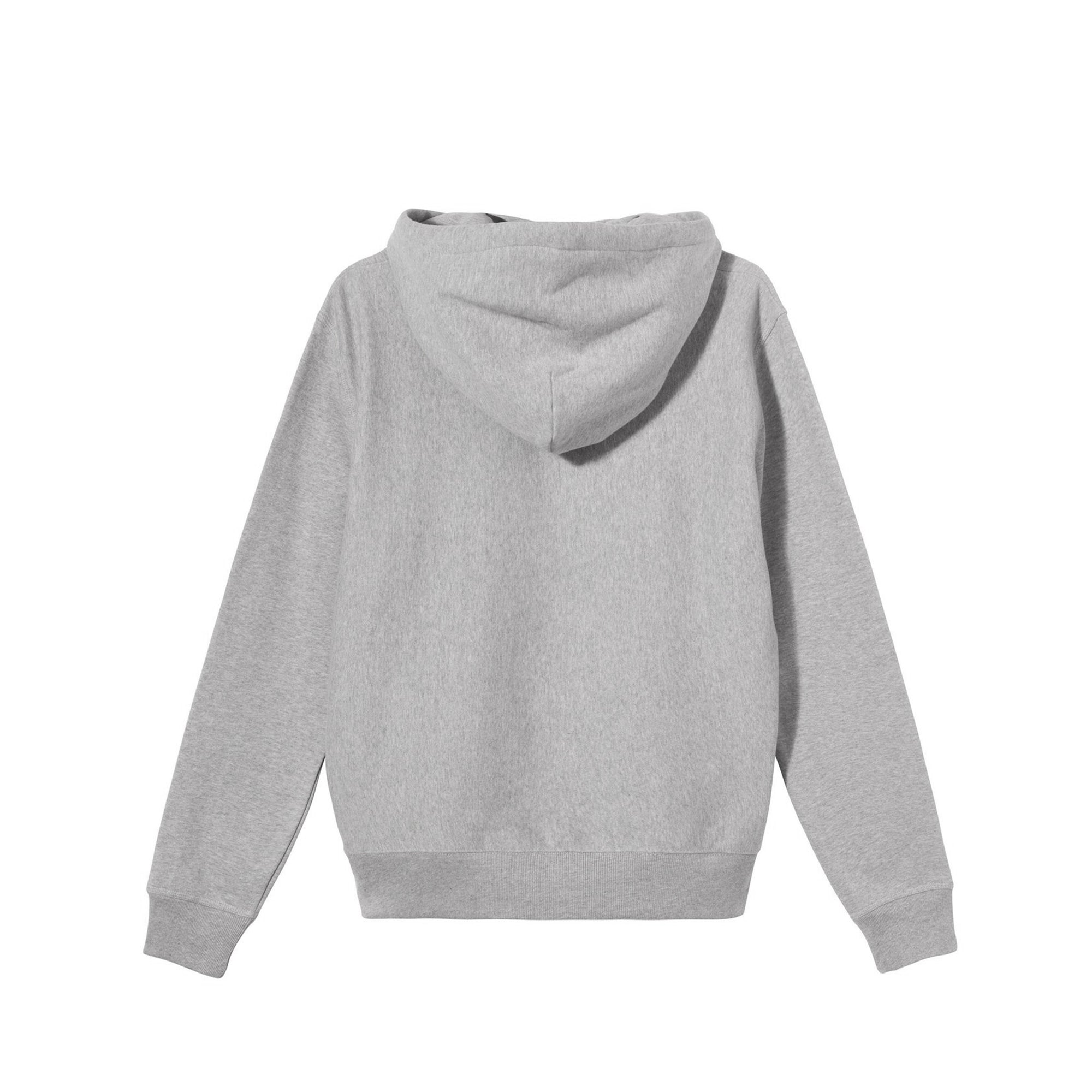 Stussy Mens Stock Logo Grey Heather Hoodie